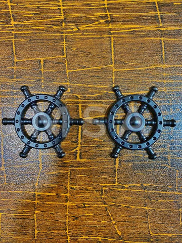 3D Pirates Steering Car Badge Metal Logo - 2 PCs